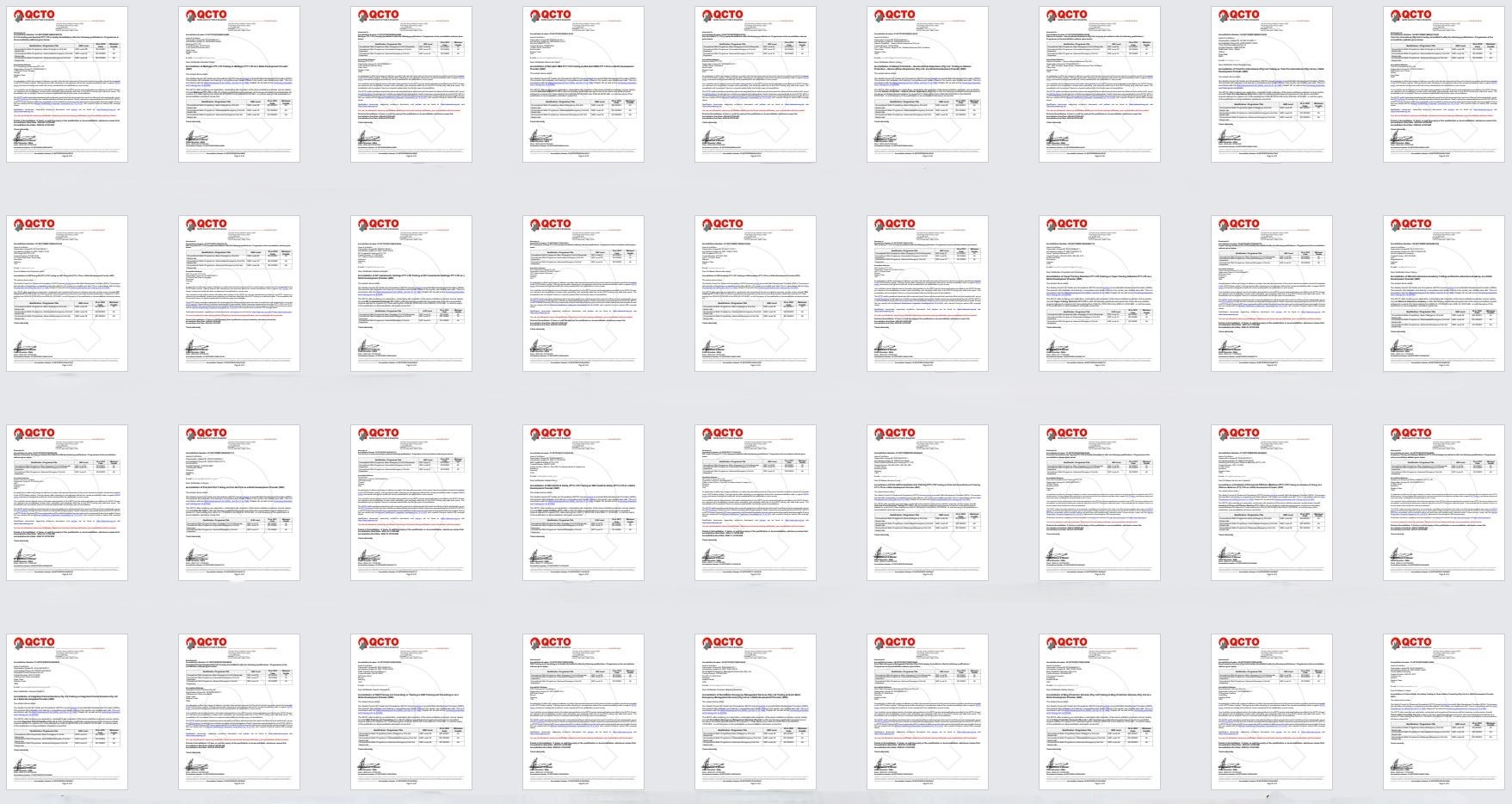 QCTO certificates